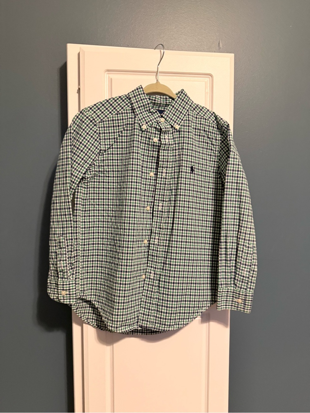 Polo by Ralph Lauren Green & Navy Gingham Button-Down Shirt